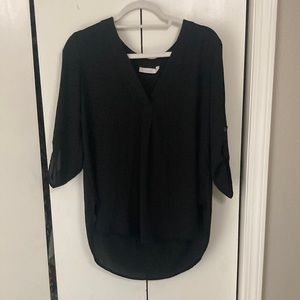 Black 3/4 Length Sleeve Top